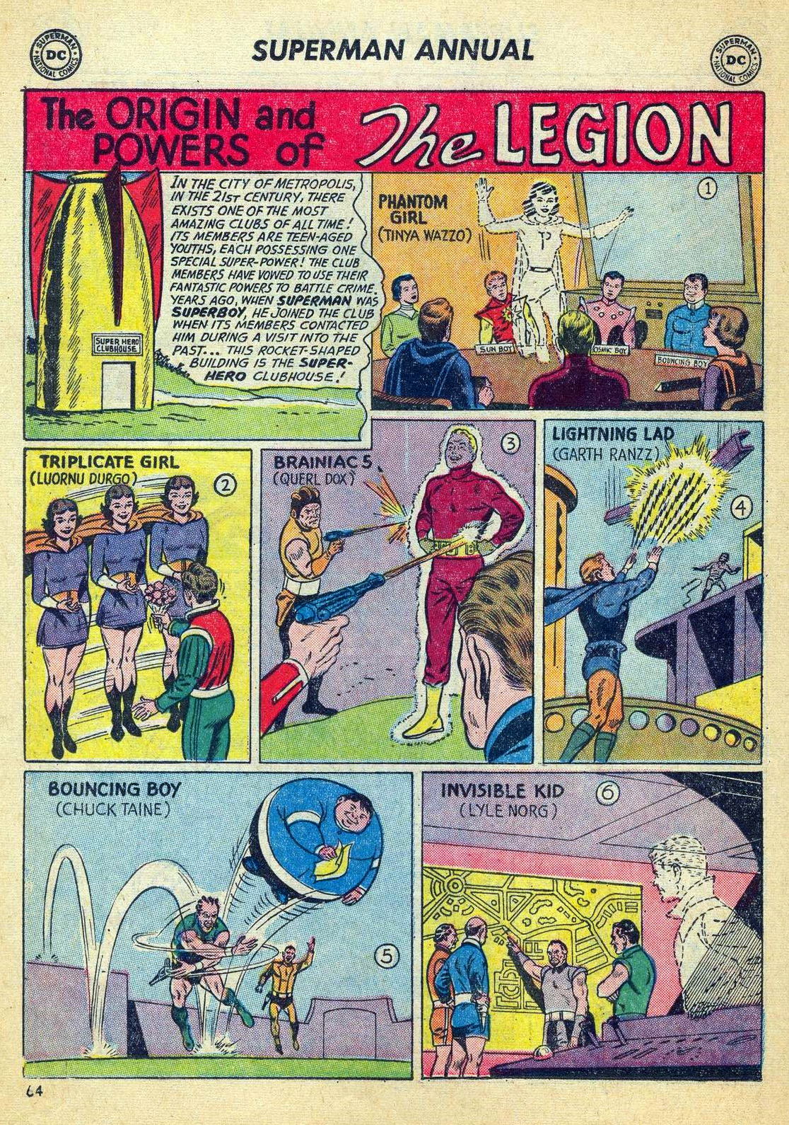 The Origins and Powers of the Legion of Super-Heroes