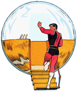 Entering the Legion of Super-Heroes Time-Bubble