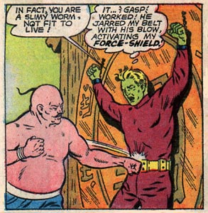 Brainiac 5 takes a hit to save his life