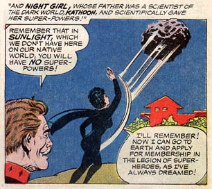 The origin of Night Girl