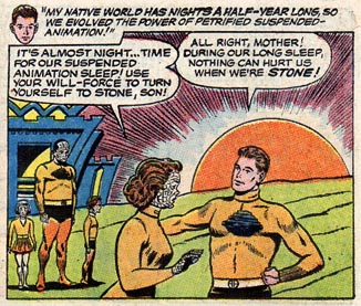 Stone Boy on his home planet of Zwen